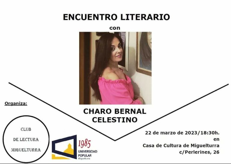 El Club de Lectura de Miguelturra organiza este miércoles un encuentro con la escritora Charo Bernal Celestino