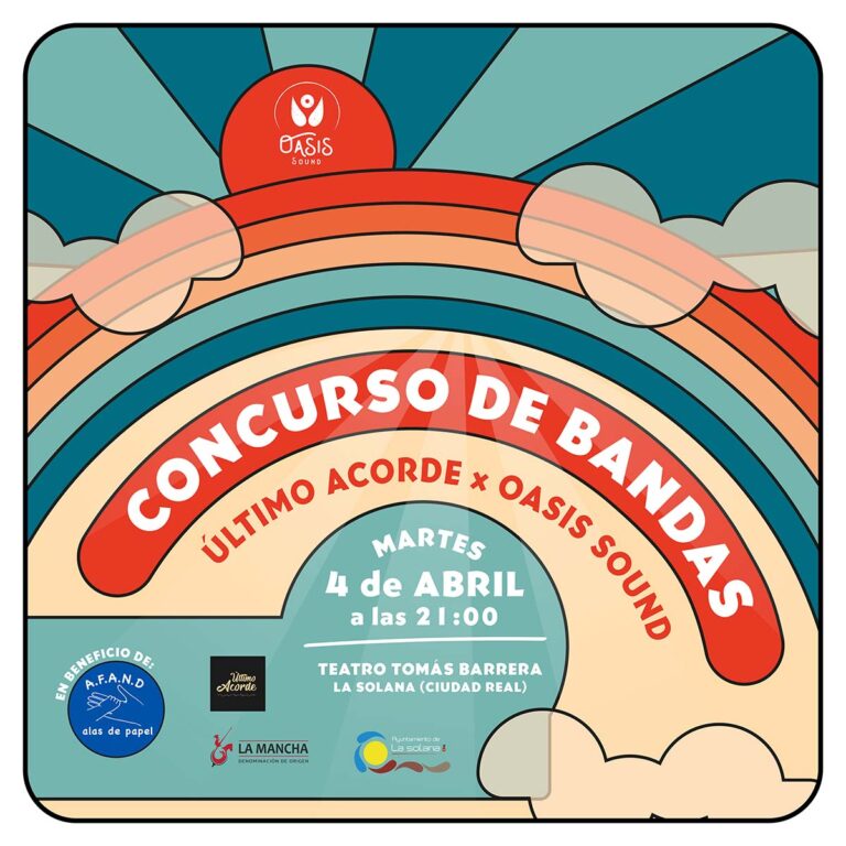 La Solana acogerá la final del concurso de bandas benéfico de Último Acorde, DO La Mancha y Oasis Sound