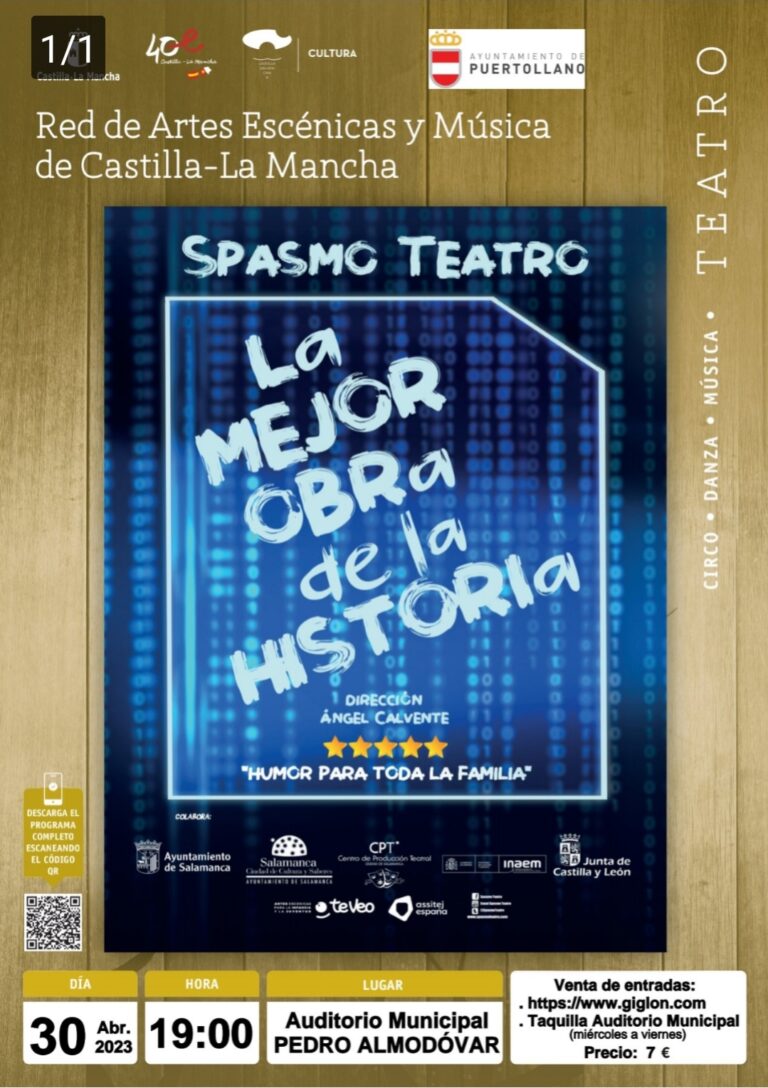 Puertollano: A la venta las entradas para “La mejor obra de la historia”, un nuevo espectáculo de teatro familiar en el Auditorio