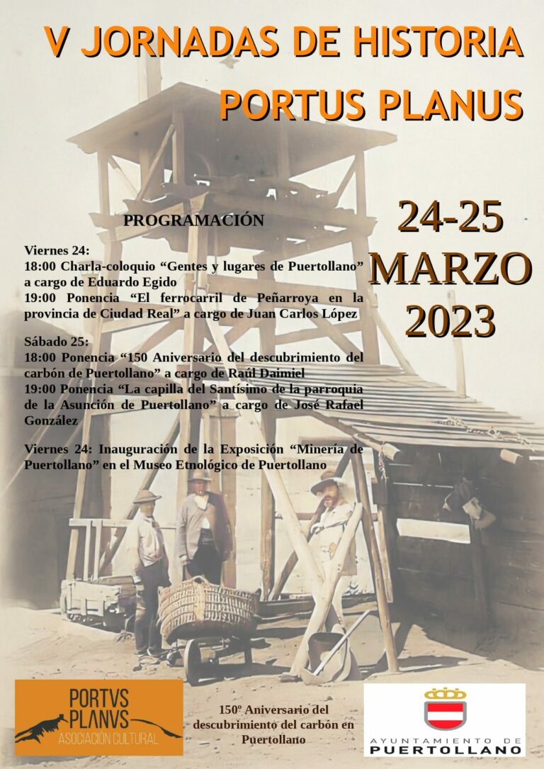 El ferrocarril de Peñarroya, patrimonio religioso y la minería de Puertollano en las Jornadas de historia de Portus Planus