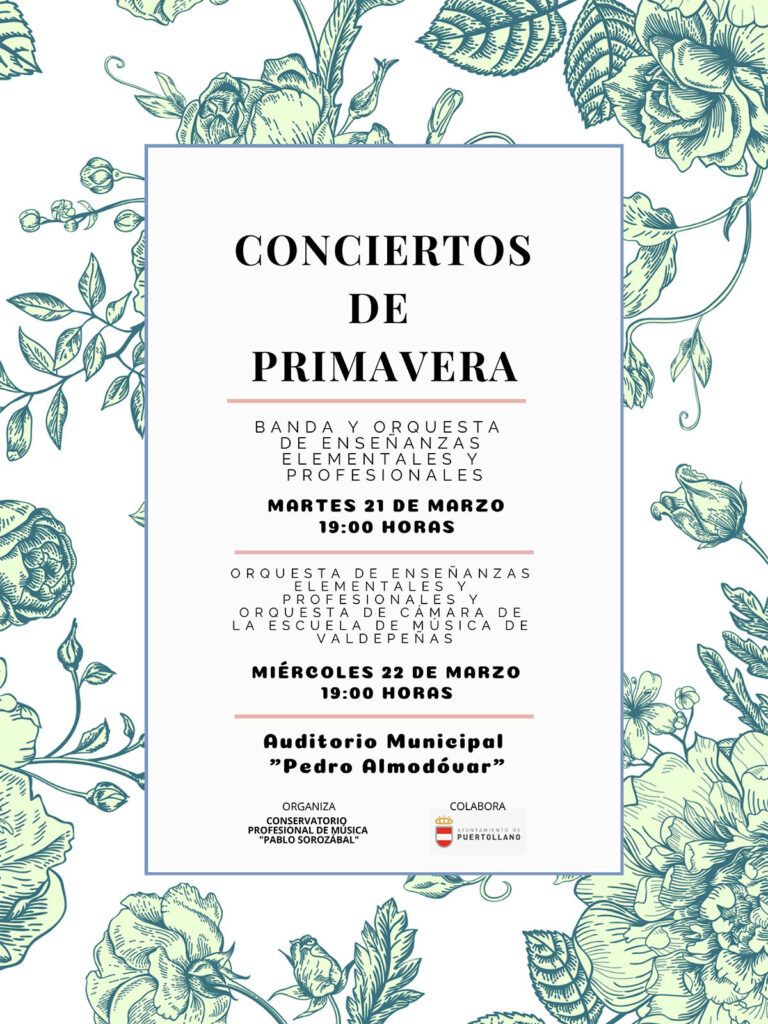 El Conservatorio Profesional de Música «Pablo Sorozábal» de Puertollano celebra sus conciertos de primavera