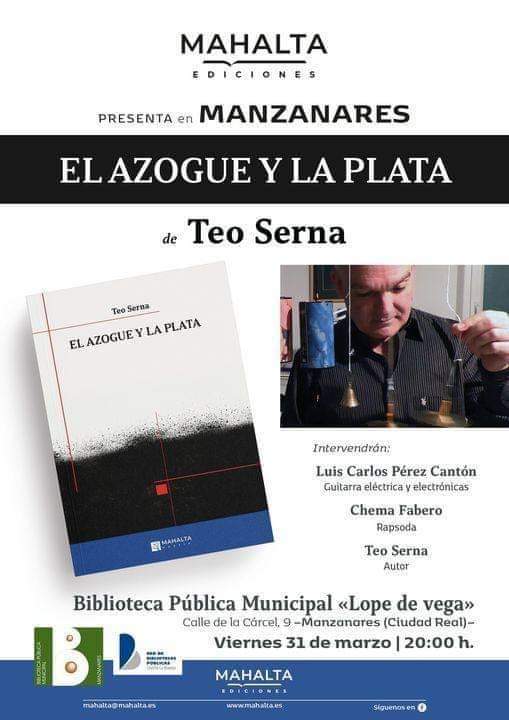 El poeta Teo Serna presenta este viernes su nuevo libro en Manzanares