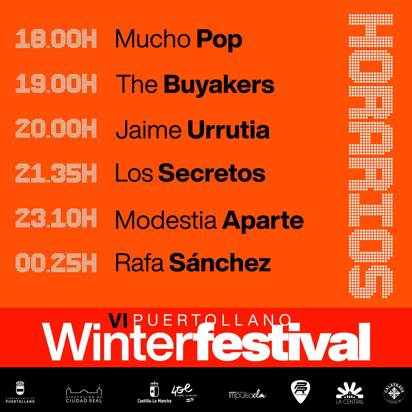 Horario de autobuses y orden de actuaciones del VI Puertollano Winter
