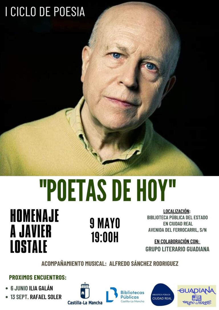 Ciudad Real: El Grupo Literario Guadiana celebra un acto con el poeta Javier Lostalé