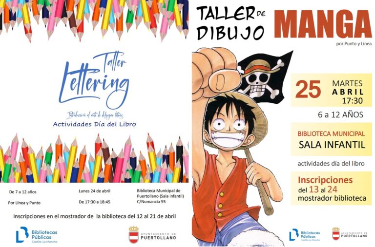 Puertollano: Escolares de 6 a 12 años podrán participar en los talleres de manga y del arte de dibujar letras de la Biblioteca Municipal
