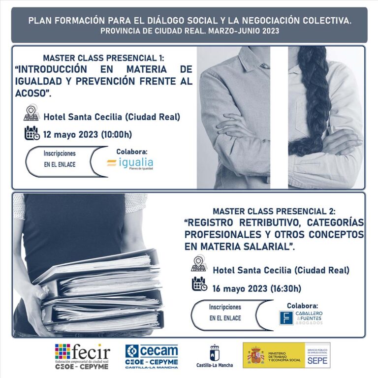 FECIR CEOE-Cepyme organiza jornadas sobre planes de igualdad y prevención frente al acoso