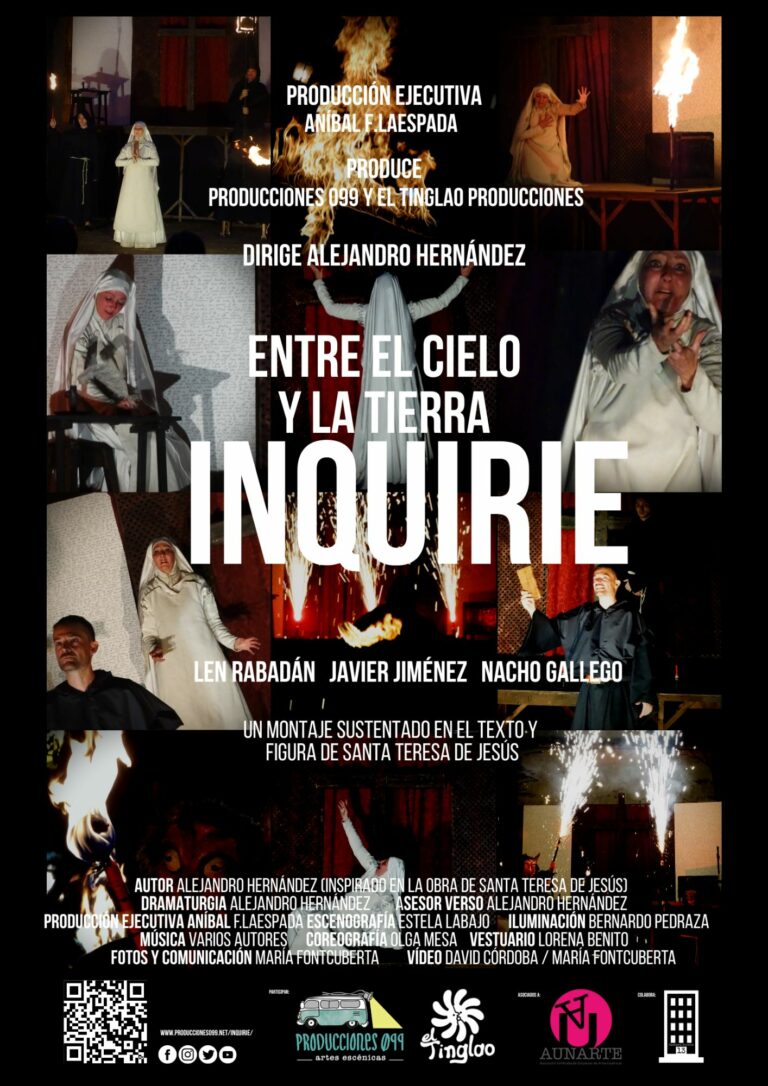 Fuego, pirotecnia y Santa Teresa en un espectáculo, en Manzanares el Día de Castilla-La Mancha