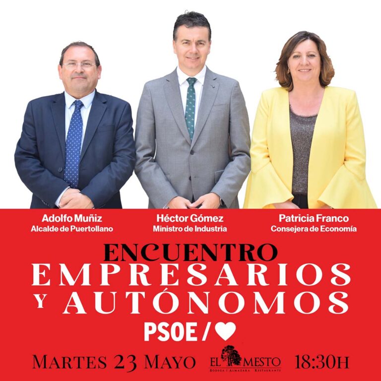 Adolfo Muñiz protagoniza un encuentro de autónomos y empresarios en Puertollano con el ministro de Industria