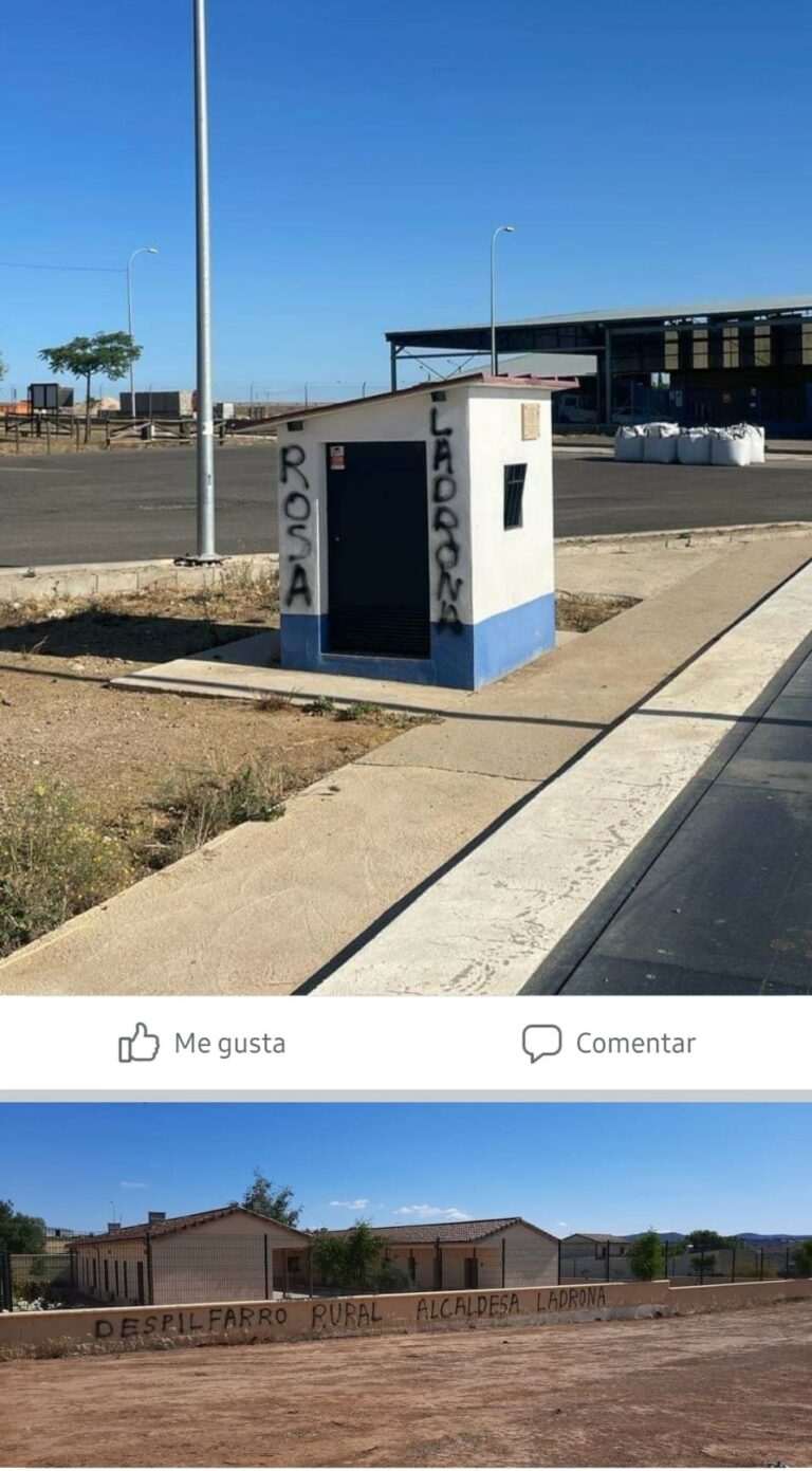 La alcaldesa de Abenójar denuncia ante la Guardia Civil las pintadas aparecidas en la localidad con graves acusaciones hacia ella y una concejala