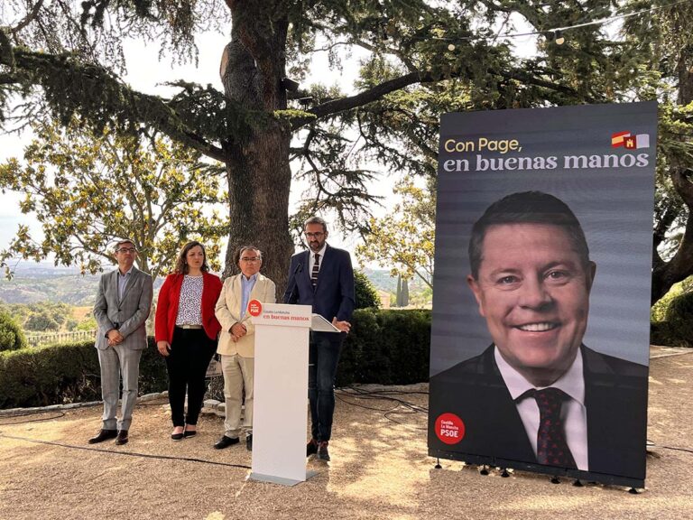 El PSOE centra la campaña en la «voz propia» de Page frente a un Núñez «escondido» en sus líderes