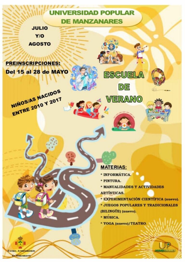Abiertas las preinscripciones para la Escuela de Verano de la Universidad Popular