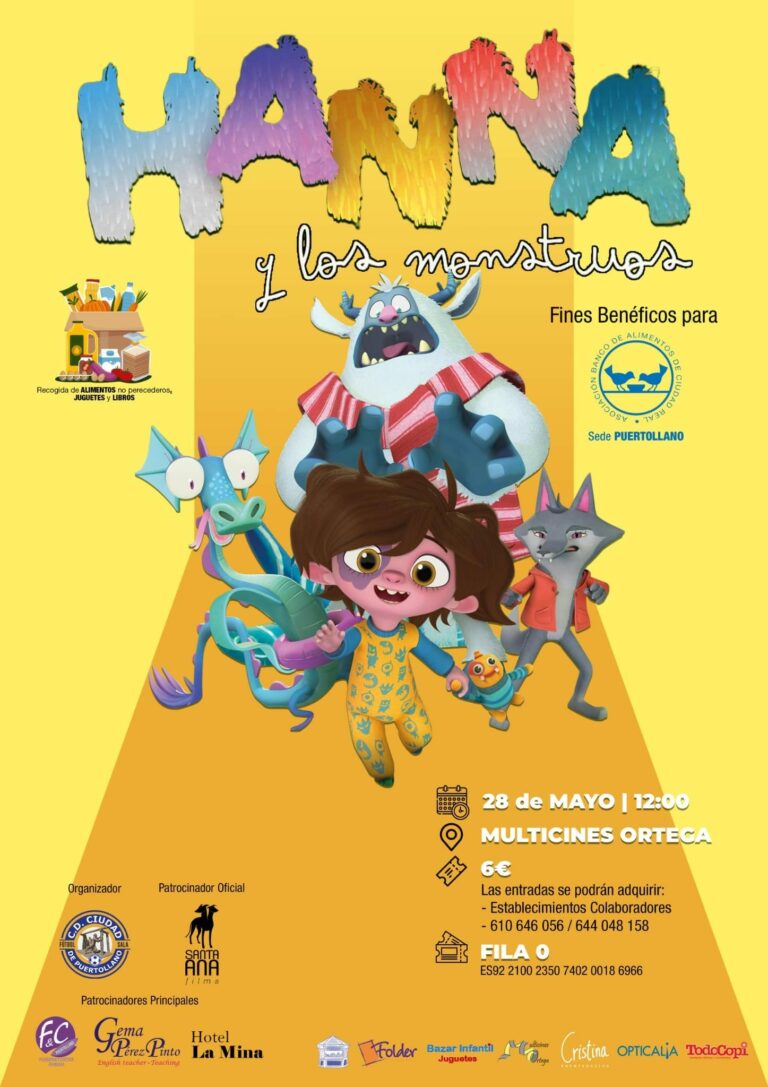 Proyección solidaria de “Hanna y los monstruos” del CD Ciudad de Puertollano a favor del Banco de Alimentos