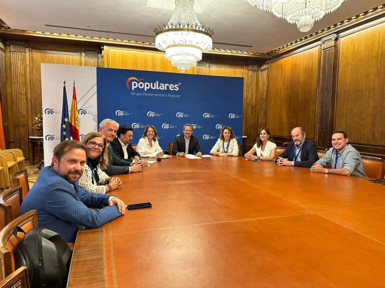 La candidatura del PP al Ayuntamiento de Almadén se reúne en el Congreso con el Grupo Popular