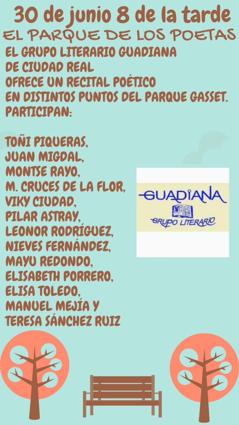 El grupo literario Guadiana invade el parque Gasset de Ciudad Real