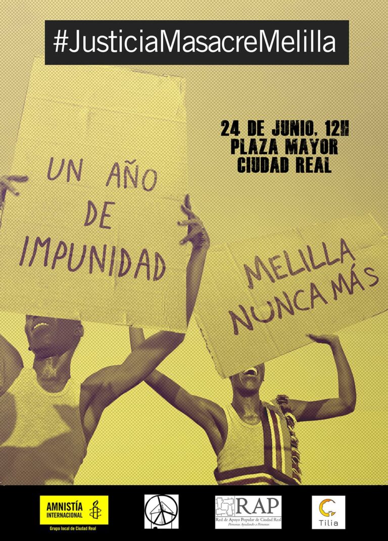 Colectivos de Ciudad Real recordarán el aniversario de la masacre de Melilla el sábado en la Plaza Mayor