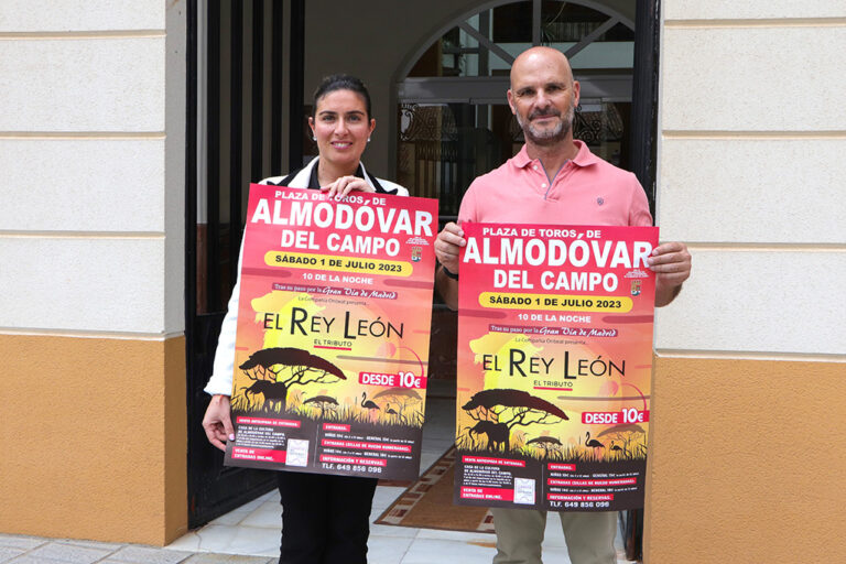 El espectáculo familiar ‘El Rey León. El Tributo’ se podrá disfrutar en Almodóvar del Campo el sábado 1 de julio