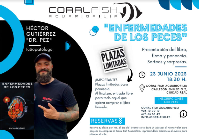 Ponencia sobre patologías en peces de acuario y presentación del libro “Enfermedades de los peces” de Héctor Gutiérrez