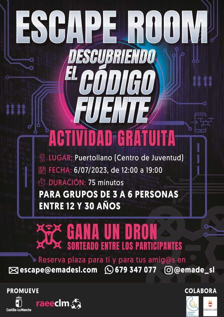 Puertollano: Jóvenes de 12 a 30 años podrán ganar un dron en un divertido Escape Room del Centro de Juventud