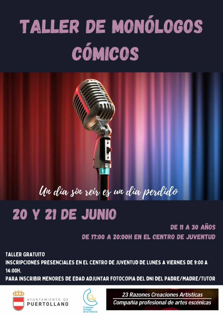 El Centro de Juventud de Puertollano oferta un ´Taller de Monólogos´ para jóvenes