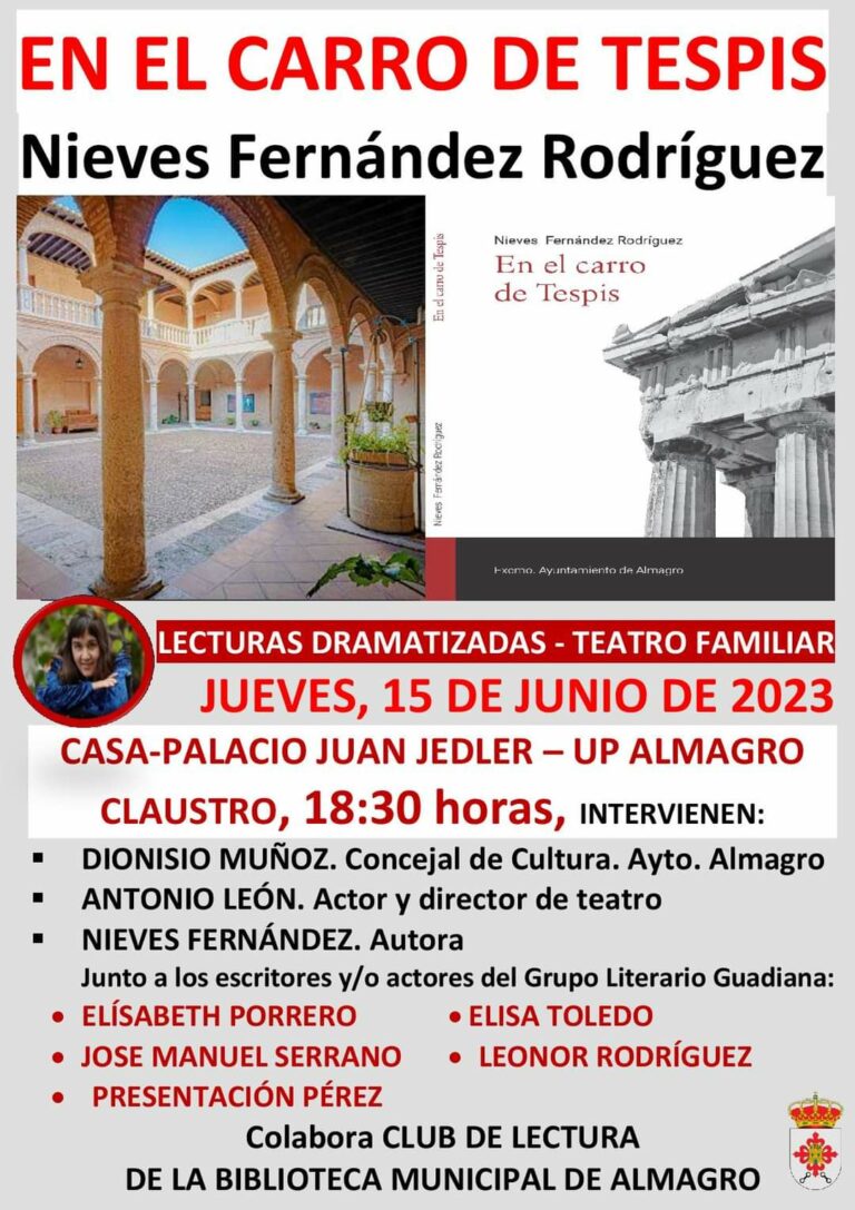 Almagro acoge una sesión de lecturas dramatizadas de la obra de Nieves Fernández