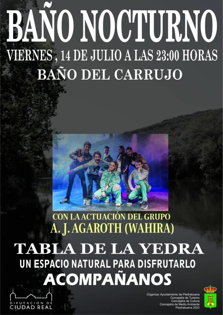 Música y diversión de la mano de “Wahira” para el baño nocturno de este verano en la Tabla de la Yedra