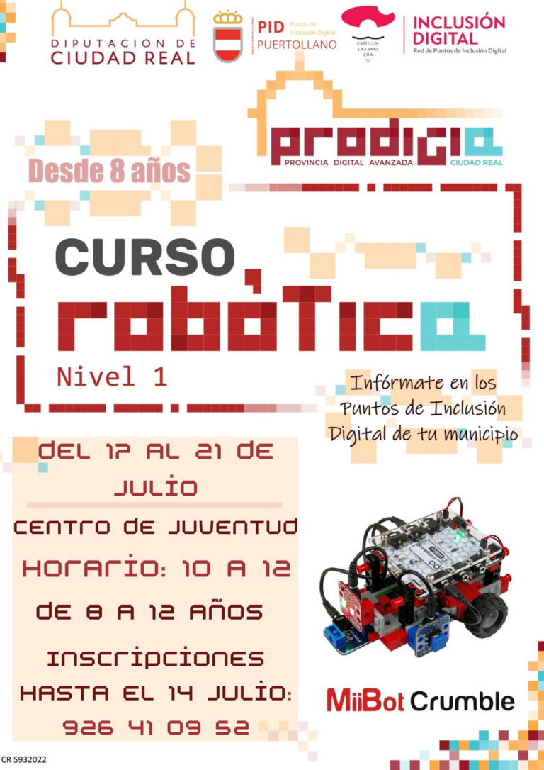 Puertollano: Abierta la inscripción del taller de robótica a escolares de 8 a 12 años en el Centro de Juventud