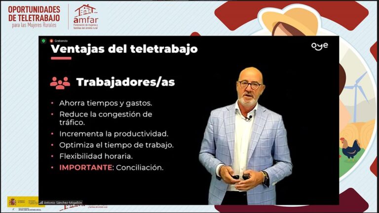 AMFAR destaca que el teletrabajo permite aprovechar el talento femenino rural
