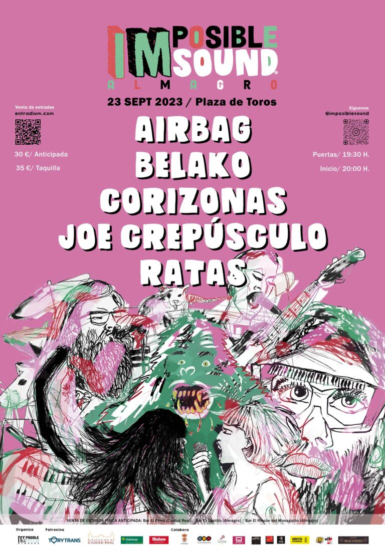 Airbag, Belako, Corizonas, Joe Crepúsculo y Ratas estarán en la esperada segunda edición de Imposible Sound en Almagro