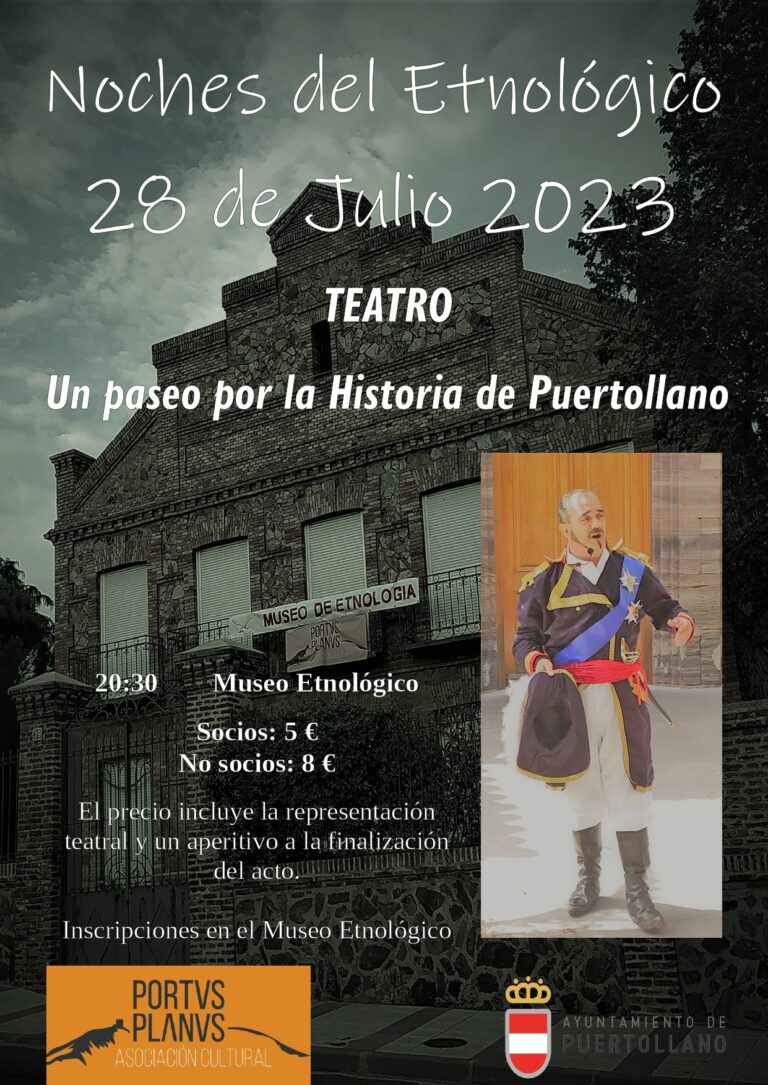 El Museo Etnológico acogerá la representación teatral «Un paseo por la Historia de Puertollano», organizada por Portus Planus