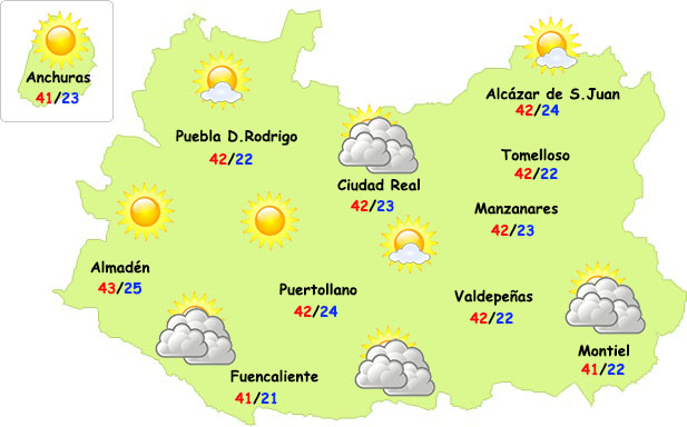El tiempo en Ciudad Real: posible nueva ola de calor con temperaturas muy altas