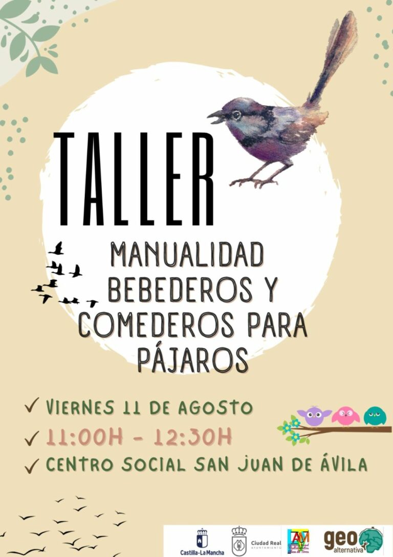 Taller para crear bebederos y comederos para pájaros