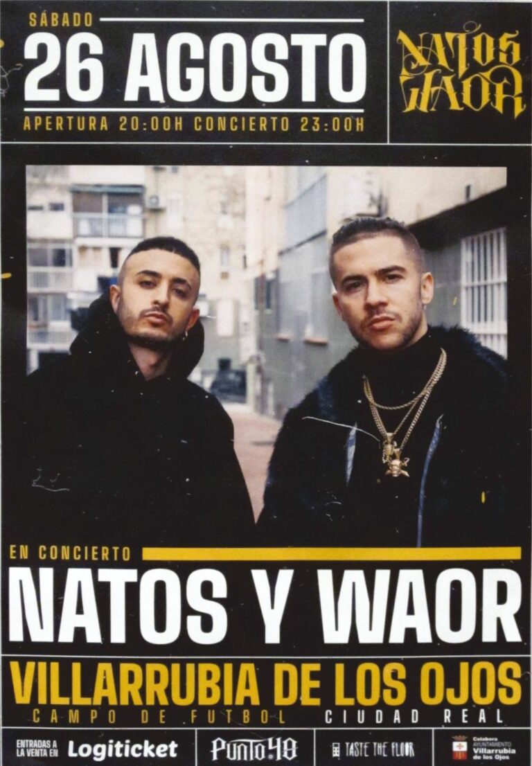 “Quemando carretera Tour” de Natos y Waor aterriza por primera vez en la provincia, el 26 de agosto, en el Campo de Fútbol de Villarrubia de los Ojos