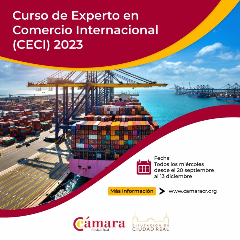 Abierto el plazo para inscribirse en el Curso de Experto en Comercio Internacional de la Cámara de Comercio de Ciudad Real￼