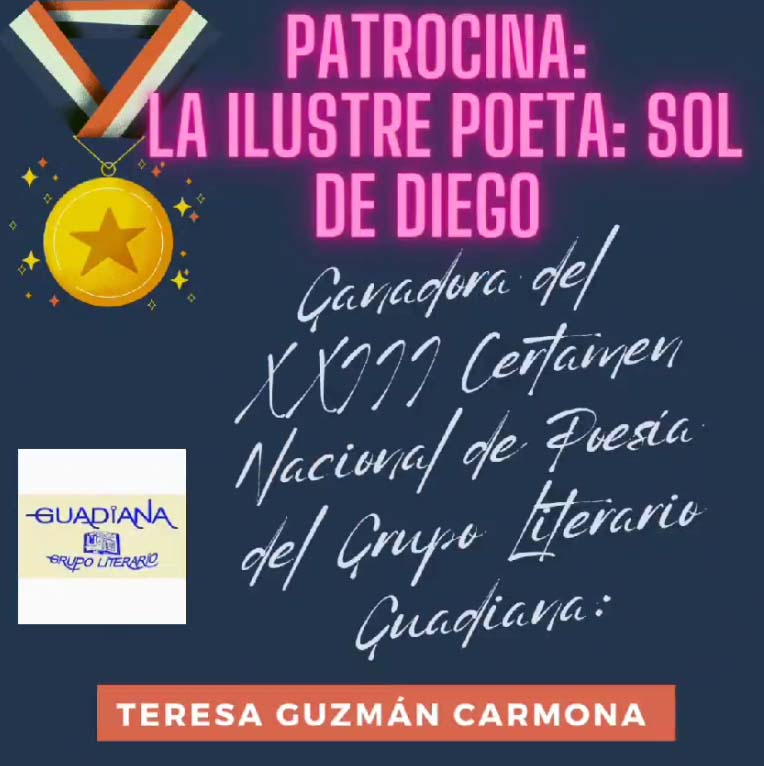Teresa Guzmán Carmona gana el XXIII Certamen Nacional de Poesía del Grupo Literario Guadiana de Ciudad Real