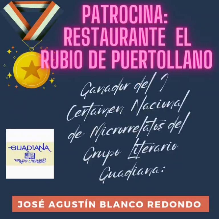 José Agustín Blanco Redondo gana el primer concurso de microrrelatos del Grupo Literario Guadiana de Ciudad Real