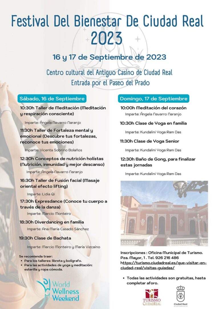 Abiertas las inscripciones al I Festival del Bienestar Ciudad Real