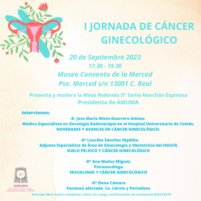 Este miércoles se celebra la I Jornada de Cáncer Ginecológico organizado por AMUMA en Ciudad Real