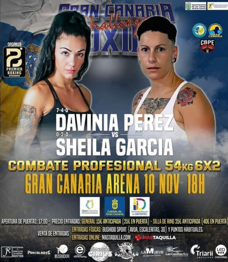 La luchadora puertollanense Sheila García se enfrentará a Davinia Pérez en el Challenge Gran Canaria