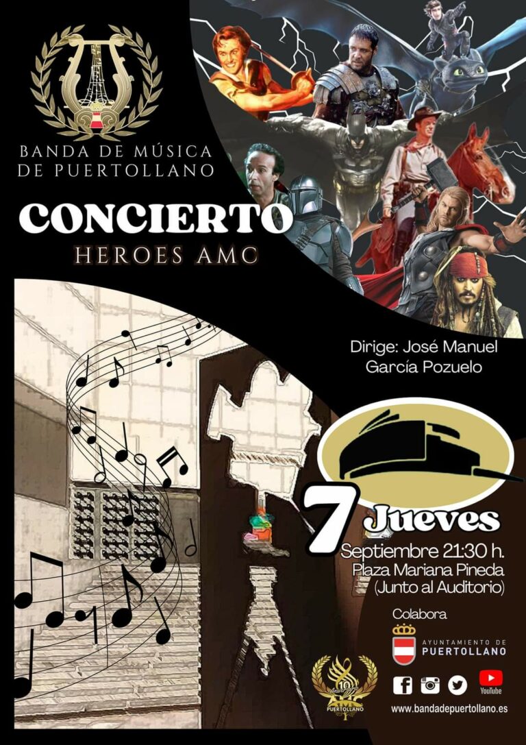 La Banda de Música AMC de Puertollano ofrece este jueves un concierto de grandes bandas sonoras