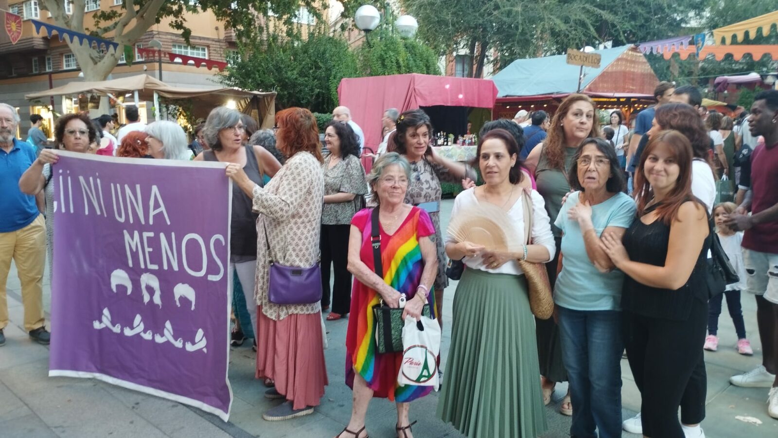 Concentración contra la violencia machista en la Plaza del Pilar