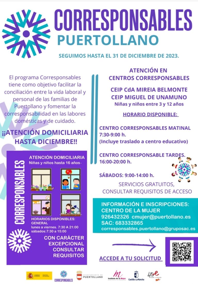 Corresponsables Puertollano encara una nueva edición del programa facilitando la conciliación familiar