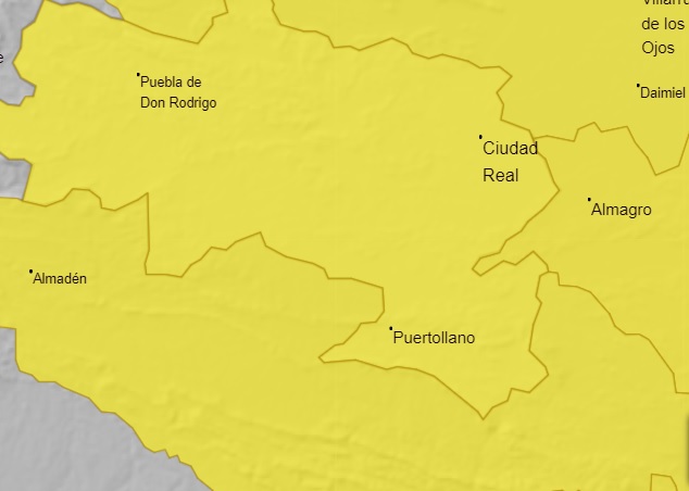 Protección Civil alerta del aviso amarillo por fuertes vientos el jueves en Puertollano