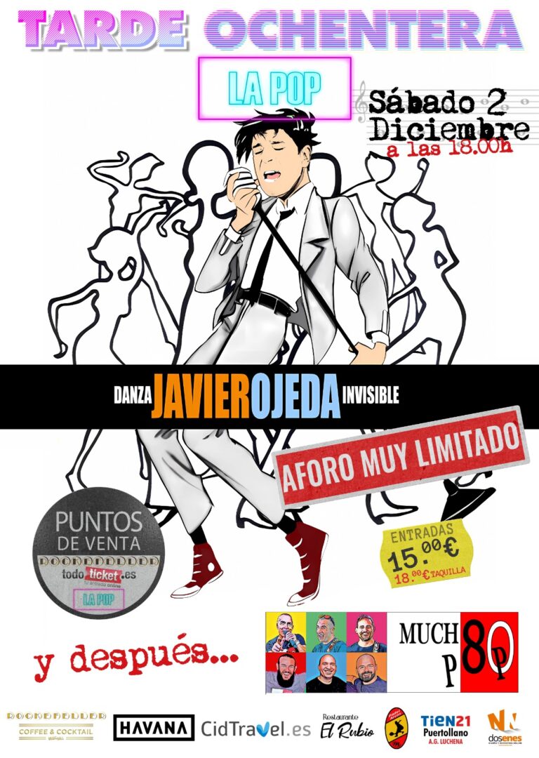 Puertollano: Javier Ojeda, cantante de la mítica banda ‘Danza Invisible’, actuará el 2 de diciembre en La Pop