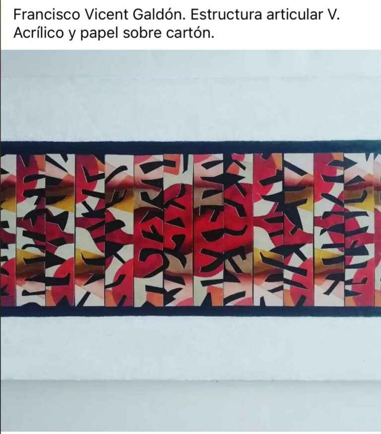 Francisco Vicent Galdón, F.V.G.- como firma su extensa obra-, : genial artista, perteneciente a la Abstracción Geométrica, de proyección internacional