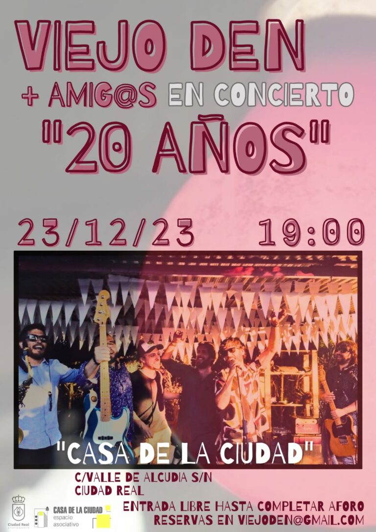 Viejo Den ofrecerá un concierto el próximo sábado en el Espacio Joven