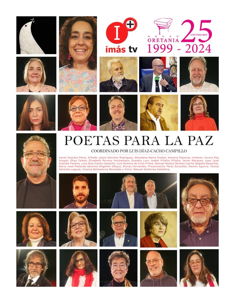 El Grupo Oretania e Imás Tv organizan el recital “Poetas para la paz”, coordinado por Luis Díaz-Cacho y la participación de poetas de la región