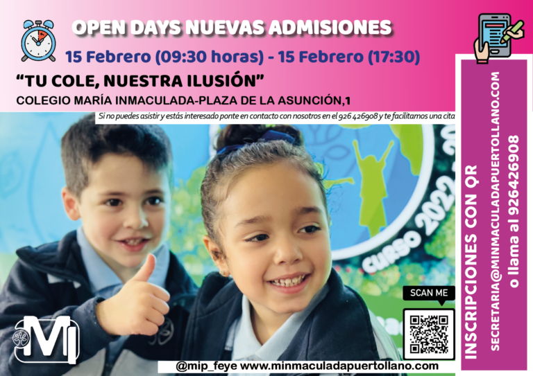 El Colegio María Inmaculada de Puertollano celebra jornada de puertas abiertas para las etapas de infantil y primaria