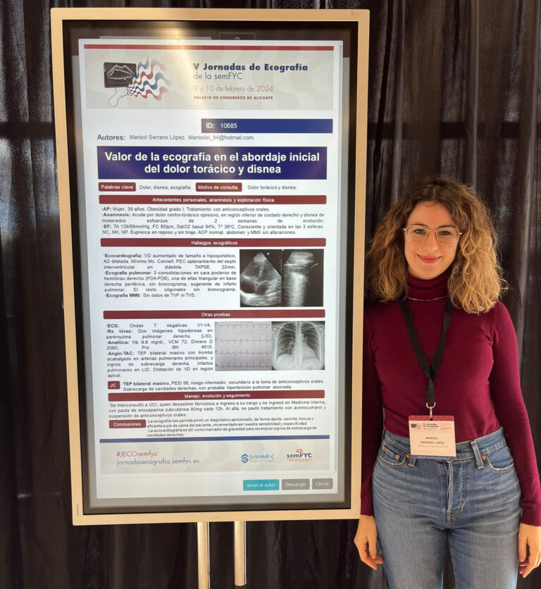 Una médica de Urgencias de Alcázar de San Juan, premiada en las V Jornadas Nacionales de Ecografía Clínica