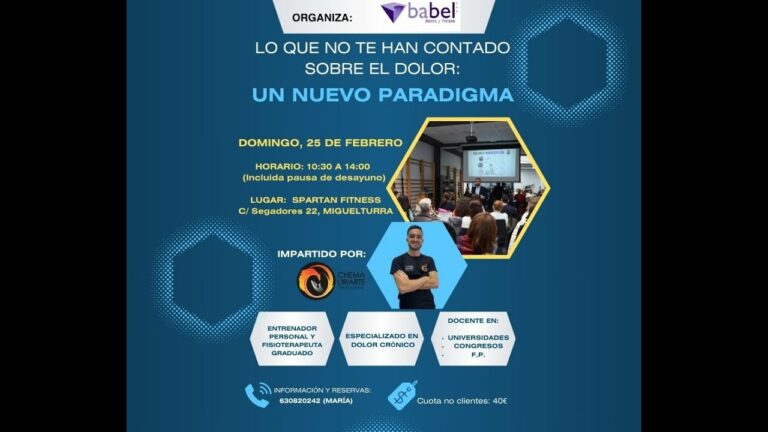 El centro Babel Danza y Fitness de Ciudad Real organizará un seminario sobre dolor crónico el 25 de febrero