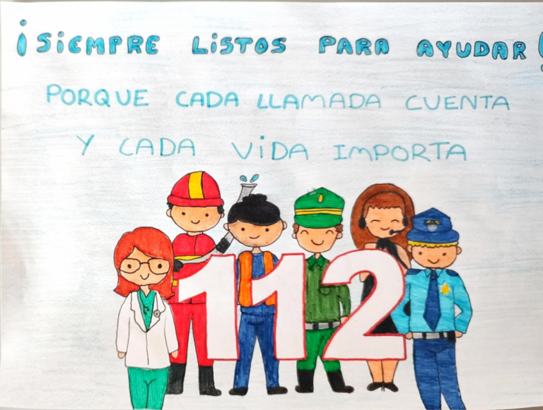 El colegio ‘Infante Don Felipe’ de Daimiel (Ciudad Real) gana la XII edición del Concurso de Dibujo Escolar del Servicio 1-1-2